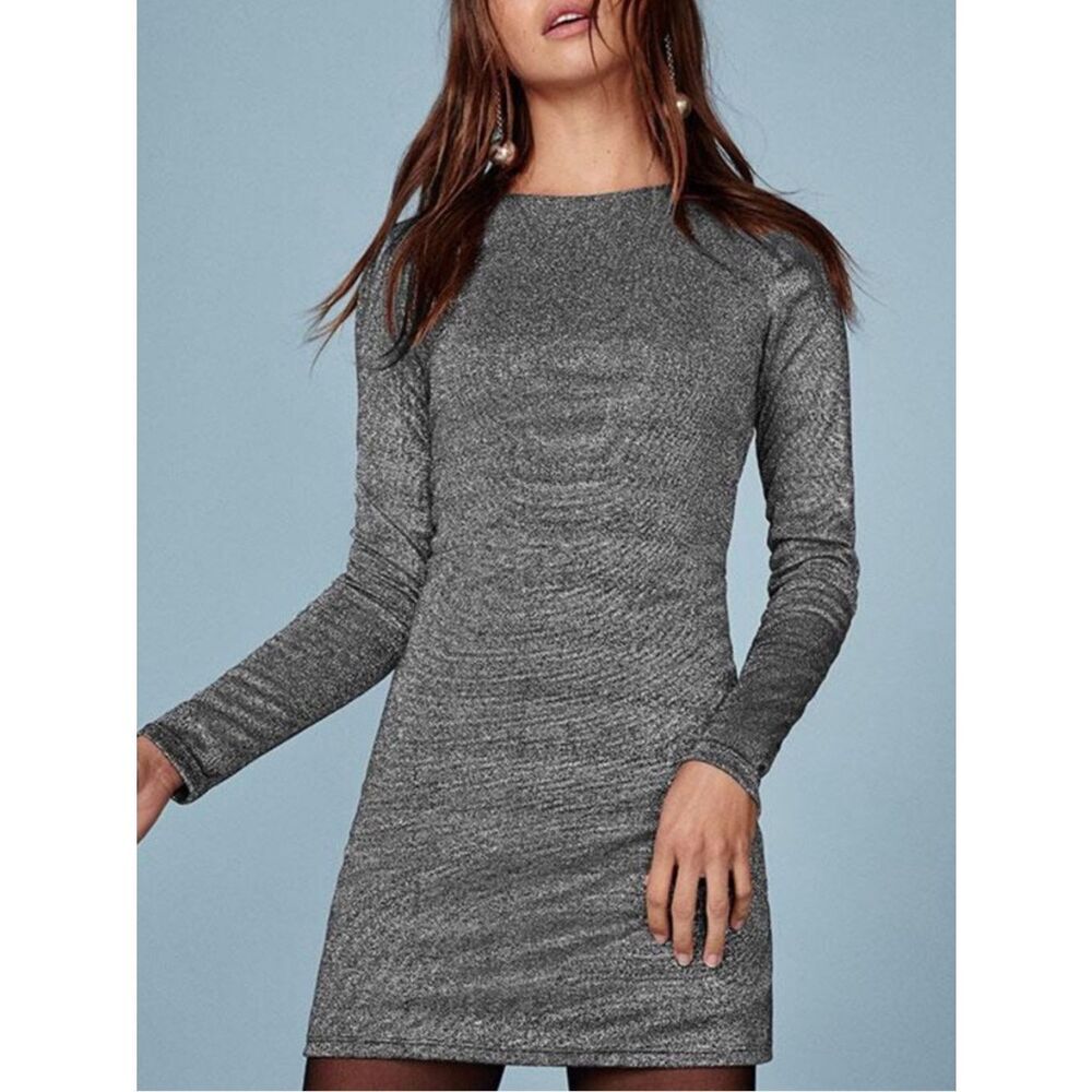Reformation radford metallic sparkle mini dress size extra small